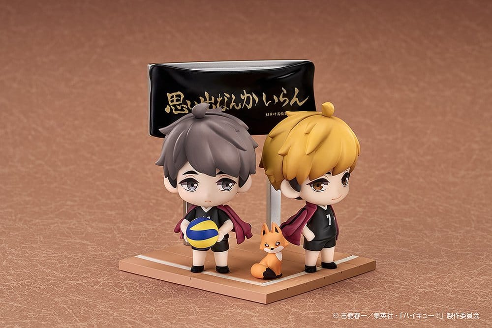 Haikyu!! Qset+ Mini Figures 2-Pack Atsumu Miya & Osamu Miya 8 cm