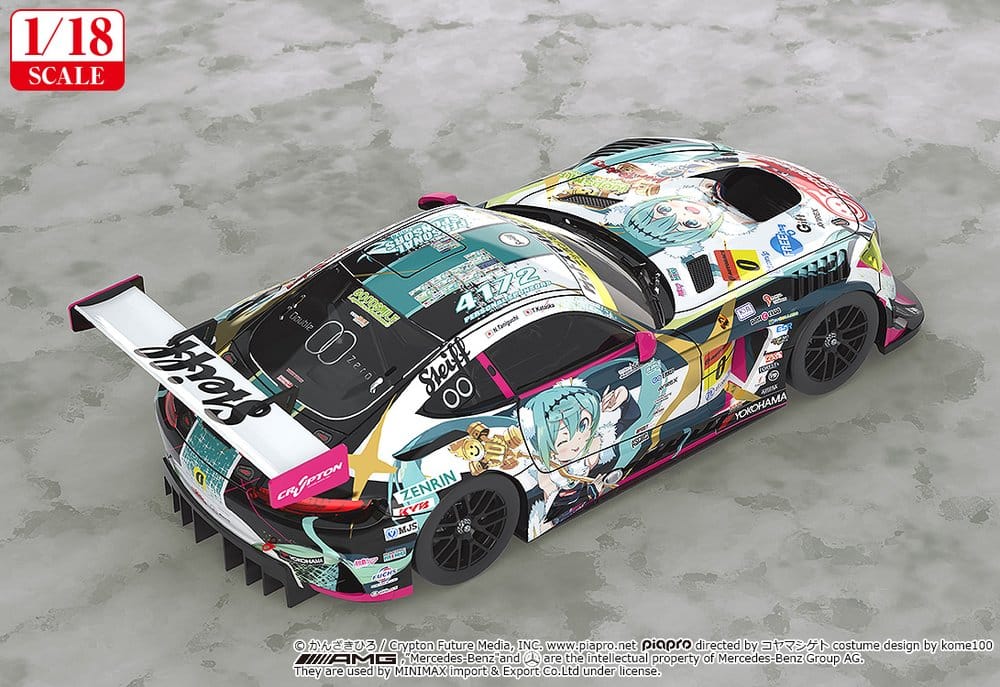 Hatsune Miku GT Project Vehicle 1/18 Good Smile Hatsune Miku AMG 2018 Final Race Ver. 26 cm