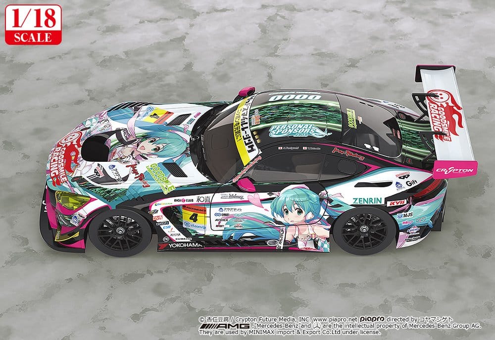 Hatsune Miku GT Project Vehicle 1/18 Good Smile Hatsune Miku AMG 2019 Ver. 26 cm