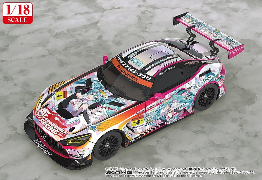 Hatsune Miku GT Project Vehicle 1/18 Good Smile Hatsune Miku AMG 2021 SUPER GT 100th Race Commemorative Ver. 26 cm