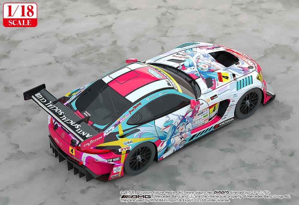 Hatsune Miku GT Project Vehicle 1/18 Good Smile Hatsune Miku AMG 2024 Season Opening Ver. 26 cm