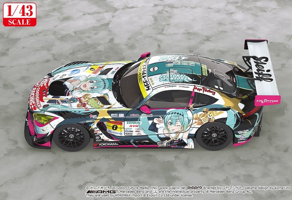 Hatsune Miku GT Project Vehicle 1/43 Good Smile Hatsune Miku AMG 2018 Final Race Ver. 11 cm
