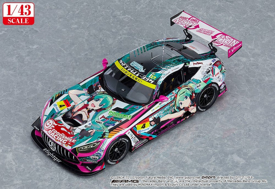 Hatsune Miku GT Project Vehicle 1/43 Good Smile Hatsune Miku AMG 2020 SUPER GT Okayama Test Ver. 11 cm