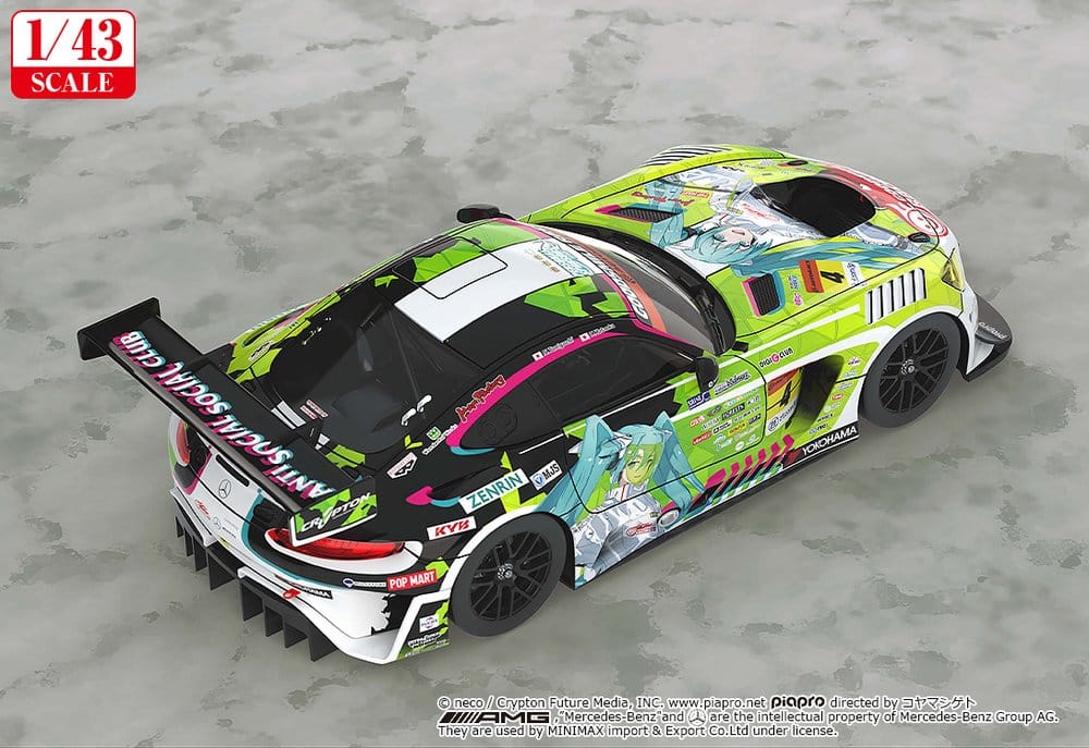 Hatsune Miku GT Project Vehicle 1/43 Good Smile Hatsune Miku AMG 2022 Season Opening Ver. 11 cm