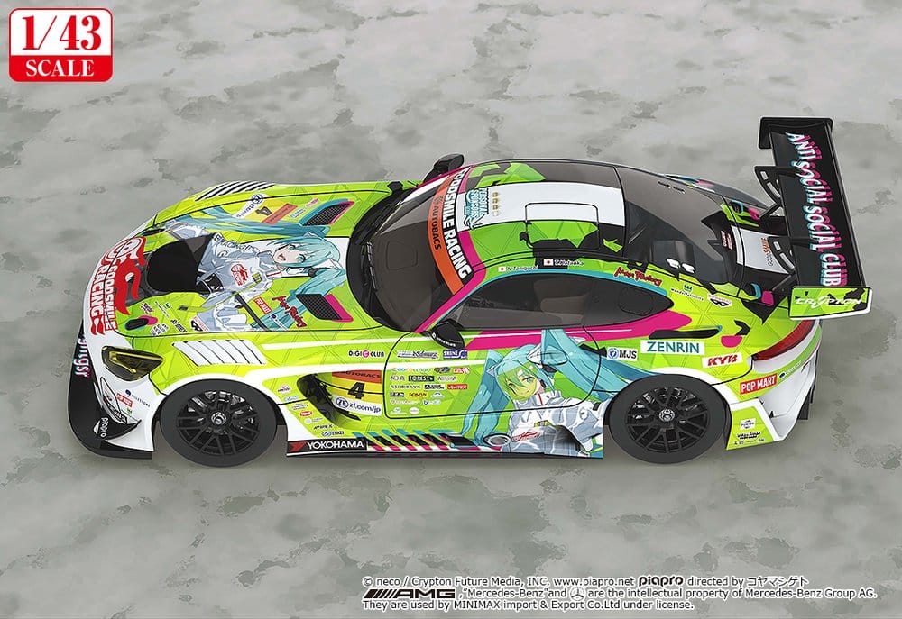 Hatsune Miku GT Project Vehicle 1/43 Good Smile Hatsune Miku AMG 2022 Season Opening Ver. 11 cm