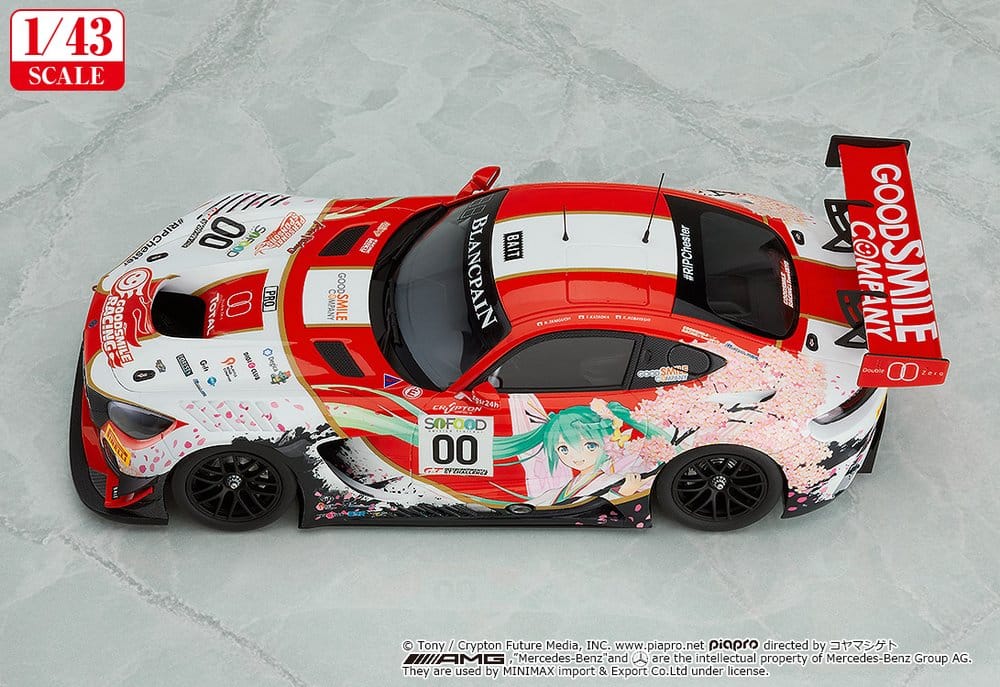 Hatsune Miku GT Project Vehicle 1/43 Good Smile Hatsune Miku AMG 2017 SPA24H Ver. 11 cm