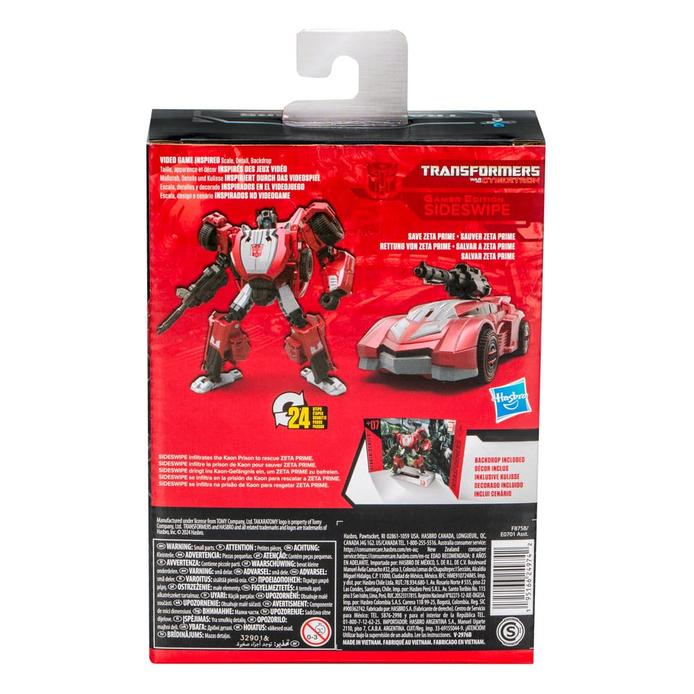 Transformers: War for Cybertron Studio Series Deluxe Class Action Figure Gamer Edition Sideswipe 11 cm