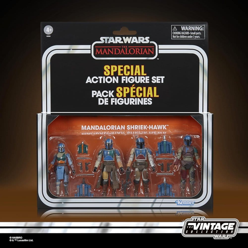 Star Wars The Mandalorian Vintage Collection Action Figure 4-Pack Mandalorian Shriek-Hawk 10 cm