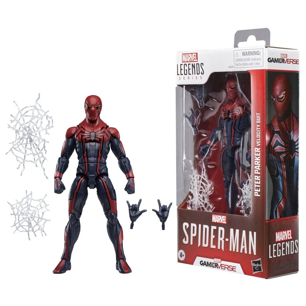 Spider-Man Marvel Legends Gamerverse Action Figure Peter Parker Velocity Suit 15 cm