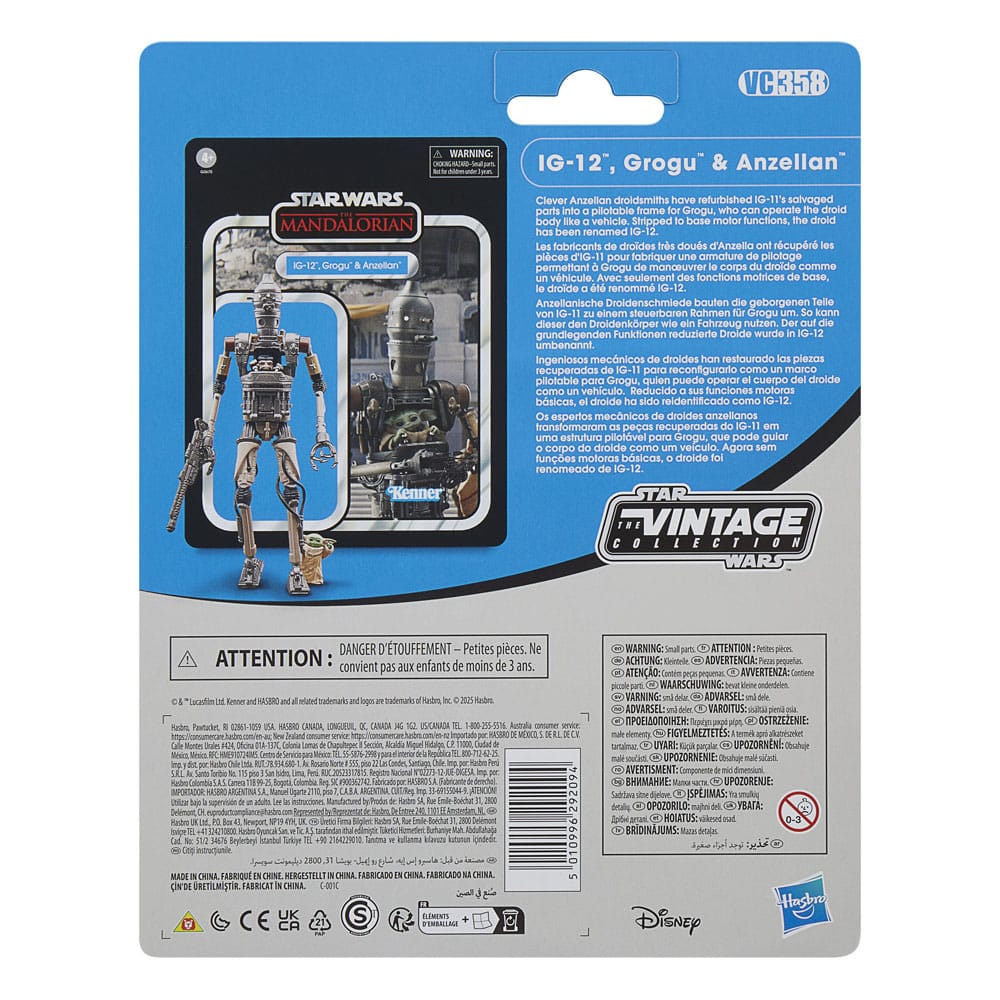 Star Wars - The Mandalorian Vintage Collection Action Figure 3-Pack - IG-12, Grogu & Anzellan