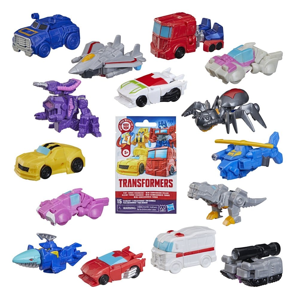 Transformers Mini Action Figures 4 cm Tiny Turbo Changers Blind Box Display (24)