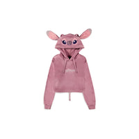 Lilo & Stitch Cropped Hooded Sweater Angel Size S