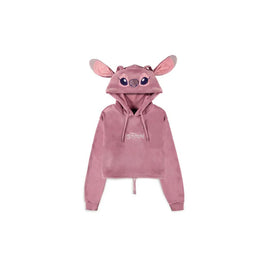 Lilo & Stitch Cropped Hooded Sweater Angel Size M