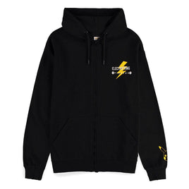 Pokemon Zipper Hoodie Sweater Pikachu Electrifying Line-art Size M