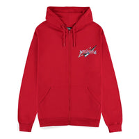 Bleach Zipper Hoodie Red Size S