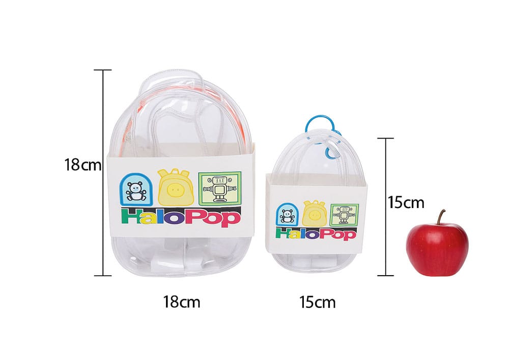 HaloPop Crystal Clear Display Bag LED Glow Lighting (Pink) 18 cm Assortment (6)