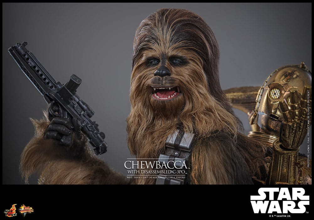 Star Wars - Episode V Movie Masterpiece Action Figure 1/6 - Chewbacca with Disassembled C-3PO