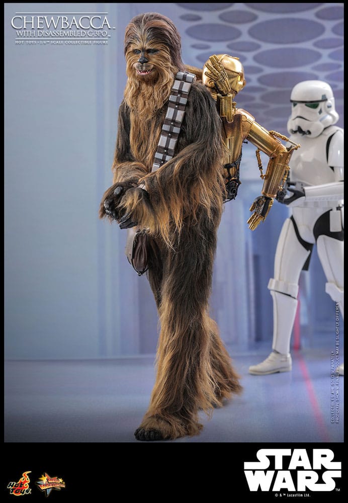 Star Wars - Episode V Movie Masterpiece Action Figure 1/6 - Chewbacca with Disassembled C-3PO