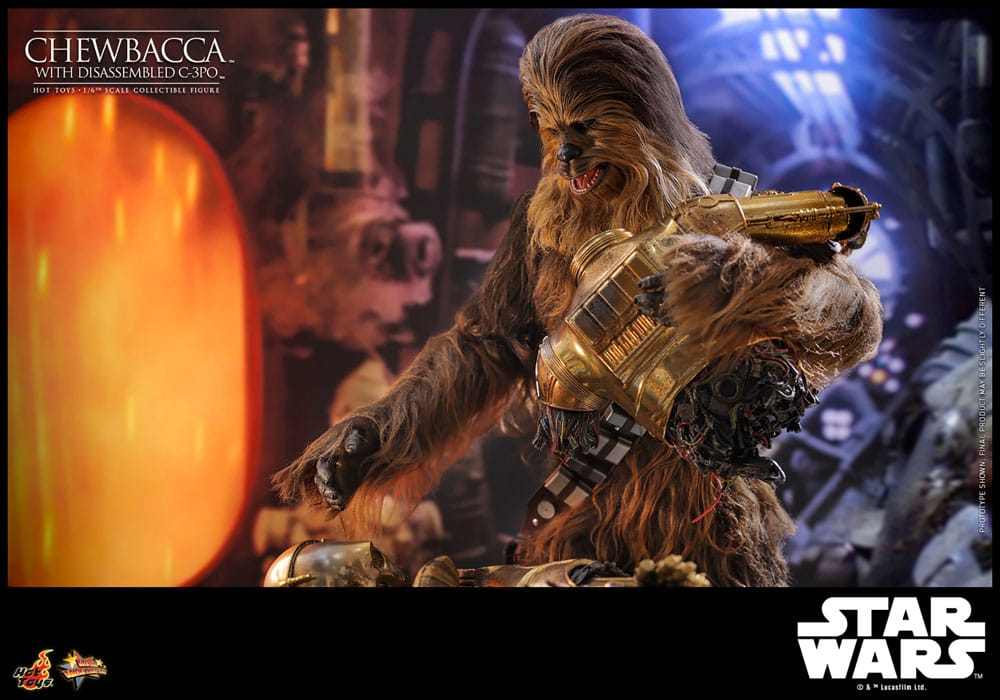Star Wars - Episode V Movie Masterpiece Action Figure 1/6 - Chewbacca with Disassembled C-3PO