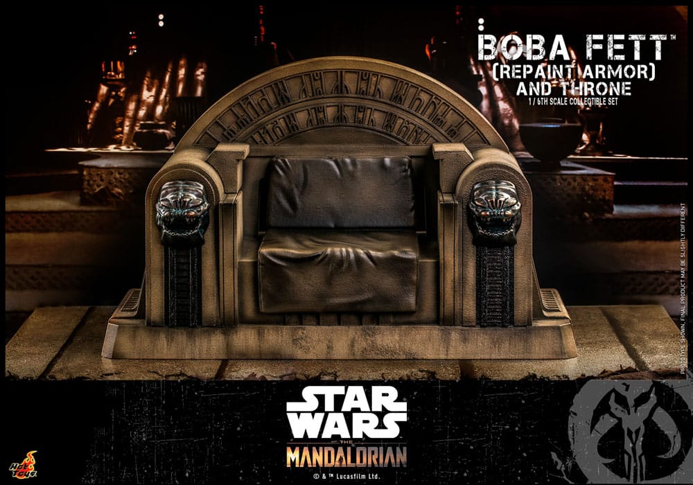 Star Wars: The Mandalorian Action Figure 1/6 Boba Fett Repaint Armor and Throne Special Edition 30 cm