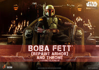 Star Wars - The Mandalorian Action Figure 1/6 - Boba Fett (Repaint Armor) and Throne