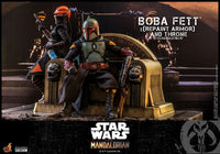 Star Wars - The Mandalorian Action Figure 1/6 - Boba Fett (Repaint Armor) and Throne