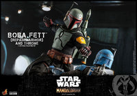 Star Wars - The Mandalorian Action Figure 1/6 - Boba Fett (Repaint Armor) and Throne