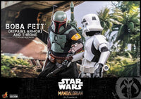 Star Wars - The Mandalorian Action Figure 1/6 - Boba Fett (Repaint Armor) and Throne