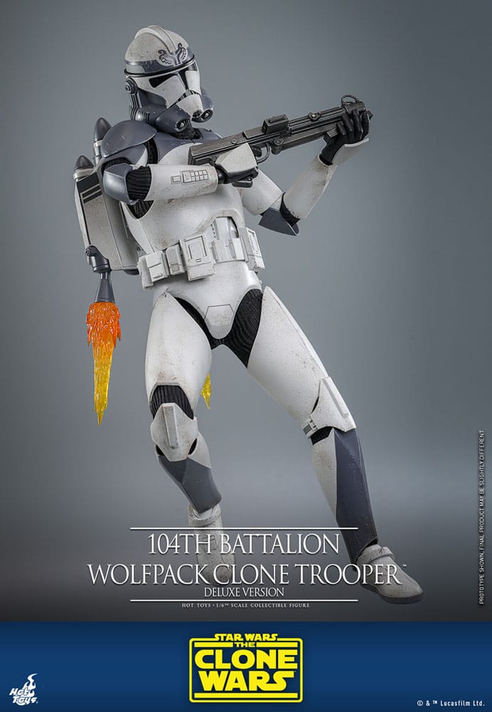 Star Wars - The Clone Wars Action Figure 1/6 - 104th Battalion Wolfpack Clone Trooper Deluxe Version