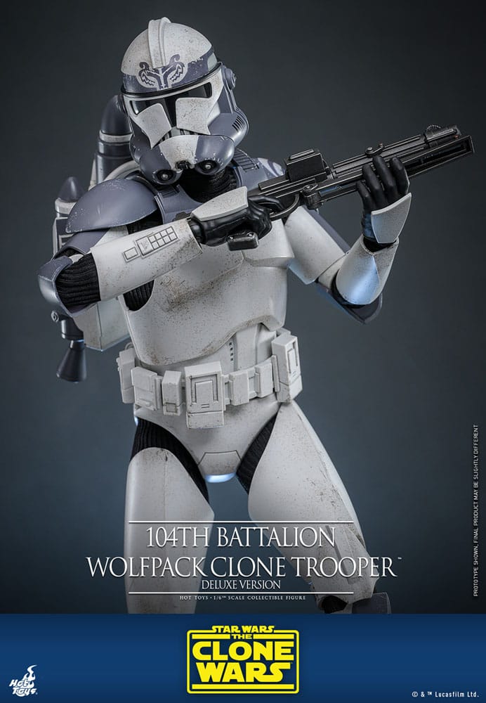 Star Wars - The Clone Wars Action Figure 1/6 - 104th Battalion Wolfpack Clone Trooper Deluxe Version