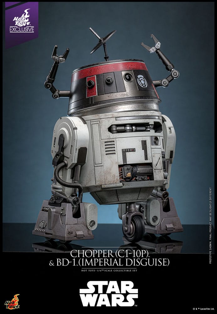 Star Wars Action Figure Set 1/6 Chopper (C1-10P&trade;) & BD-1&trade; (Imperial Disguise) 18 cm & 8 cm