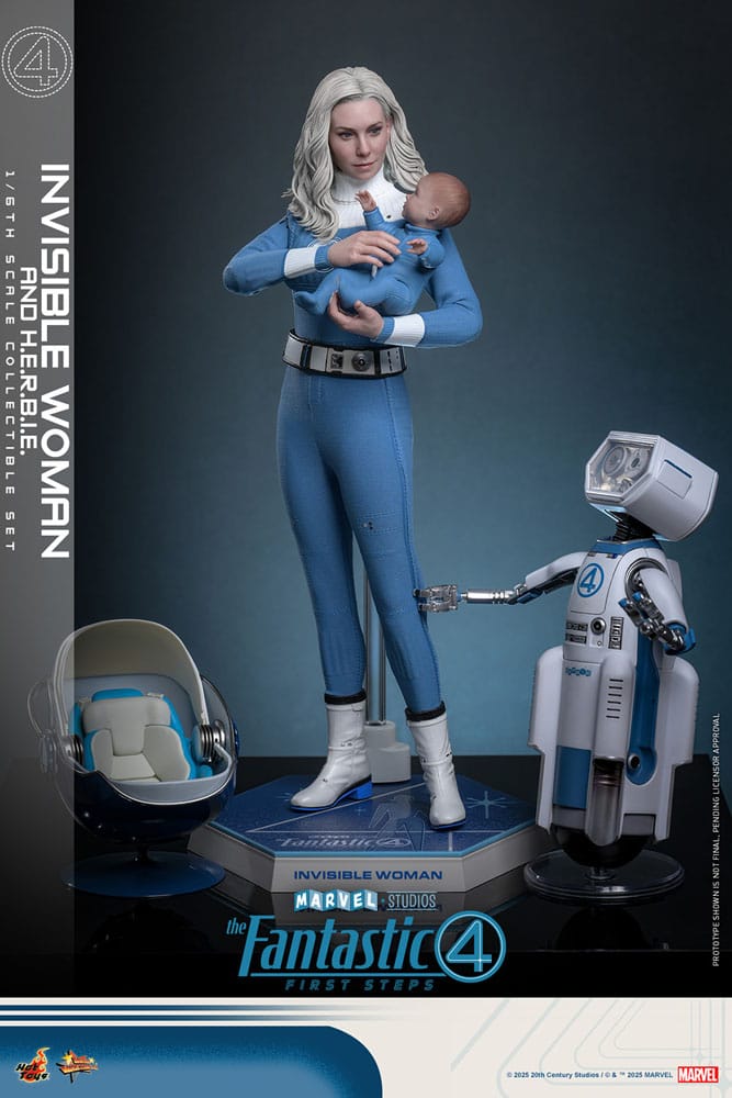 The Fantastic Four: First Steps Movie Masterpiece Action Figure 2-Pack 1/6 Invisible Woman & H.E.R.B.I.E. 28 cm