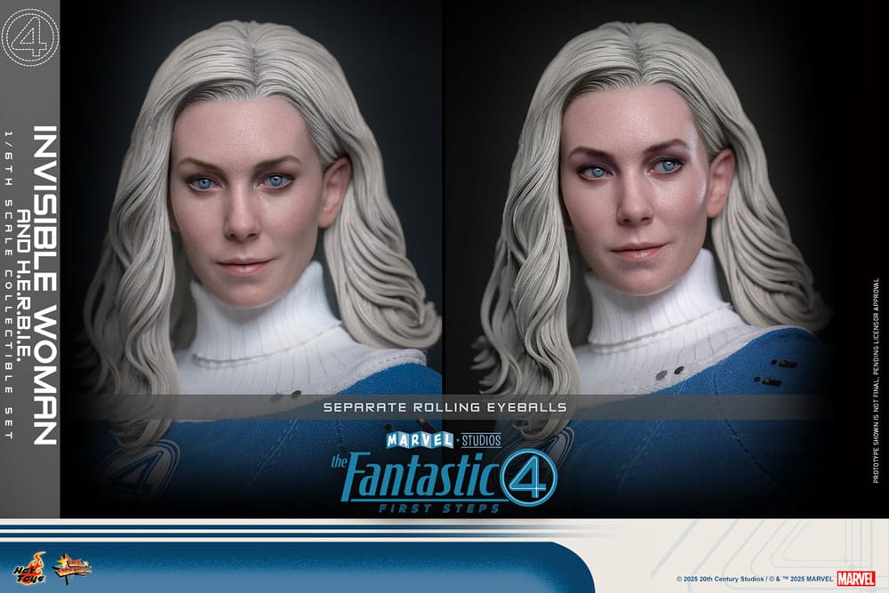 The Fantastic Four: First Steps Movie Masterpiece Action Figure 2-Pack 1/6 Invisible Woman & H.E.R.B.I.E. 28 cm
