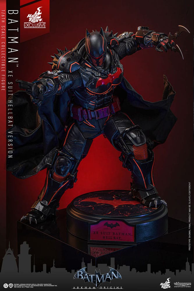 Batman Arkham Origins Videogame Masterpiece Action Figure 1/6 XE Suit Hellbat Version Hot Toys Exclusive 33 cm