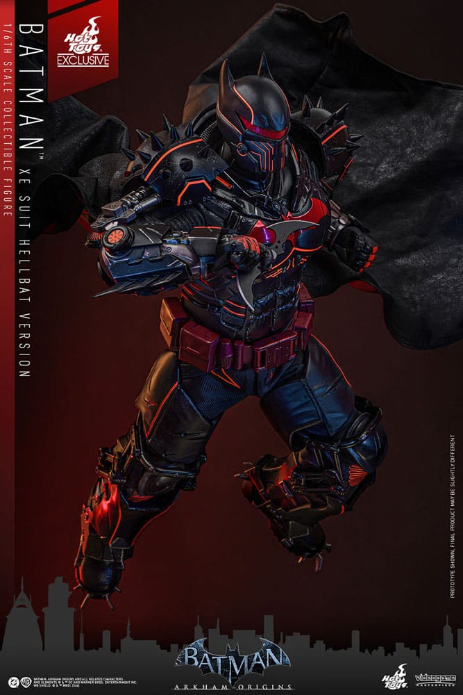 Batman Arkham Origins Videogame Masterpiece Action Figure 1/6 XE Suit Hellbat Version Hot Toys Exclusive 33 cm