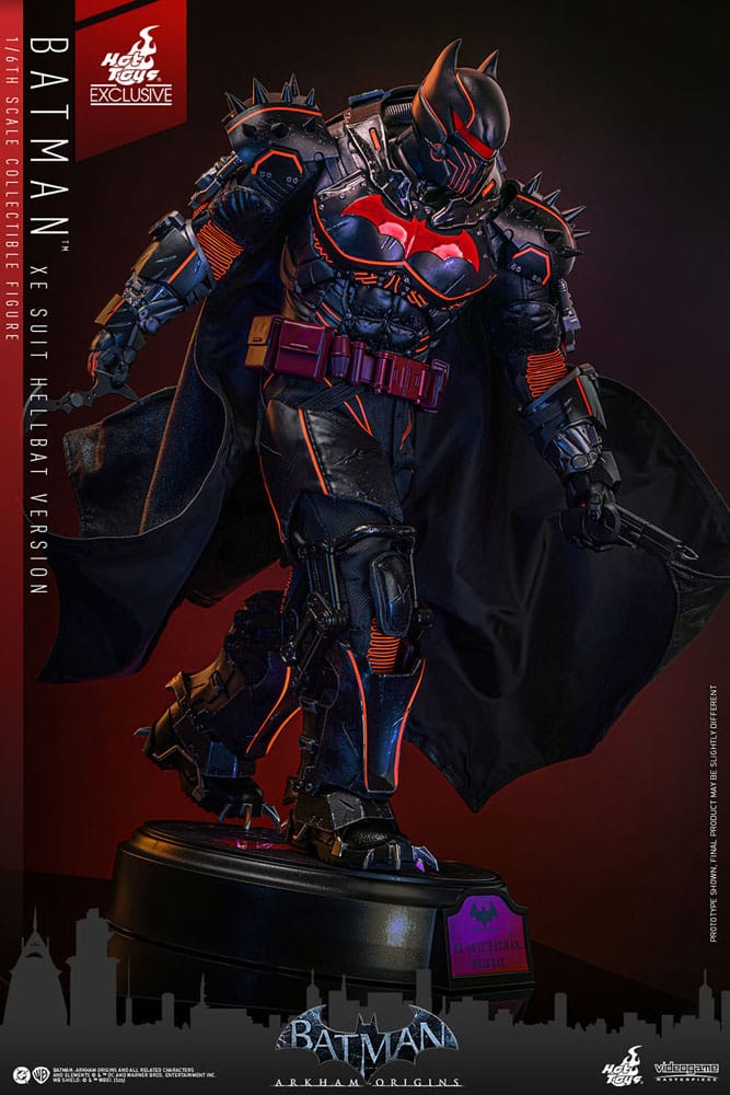 Batman Arkham Origins Videogame Masterpiece Action Figure 1/6 XE Suit Hellbat Version Hot Toys Exclusive 33 cm