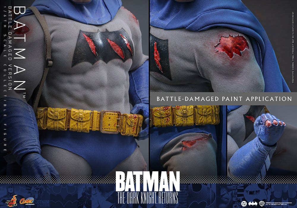 Batman: The Dark Knight Returns Comic Masterpiece Action Figure 1/6 Batman (Battle Damaged Version) 32 cm