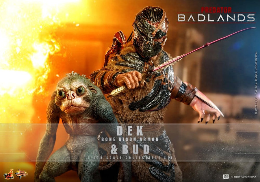 Predator: Badlands Movie Masterpiece Action Figures 2-Pack 1/6 Dek (Bone Bison Armor) and Bud 31 cm