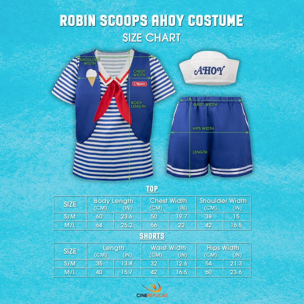 Stranger Things: Scoops Ahoy Robin Costume Size M/L
