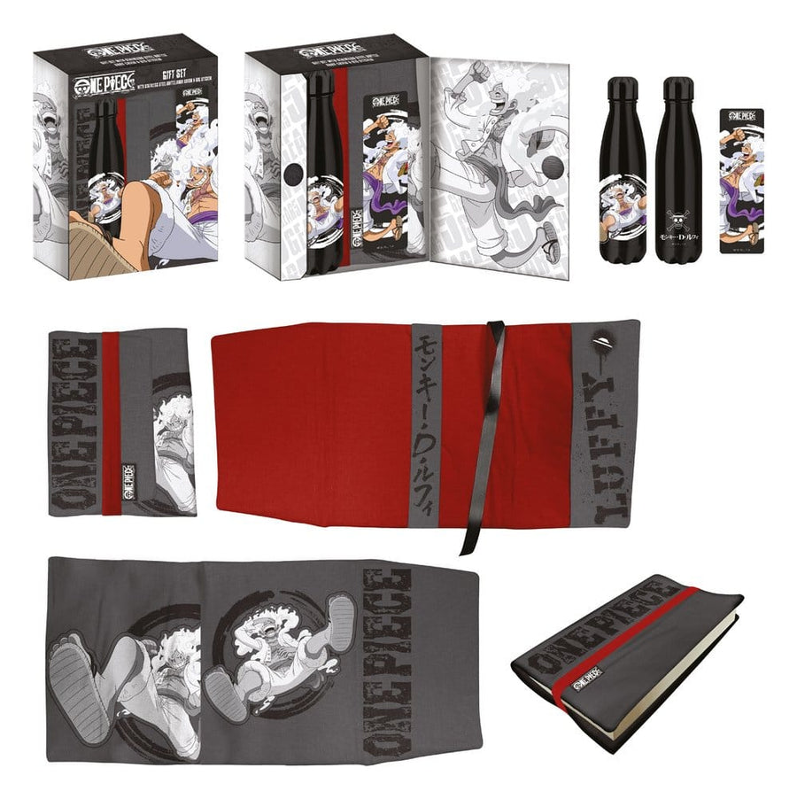 One Piece Steel Bottle, Sticker, Book Cover Gift Set Luffy