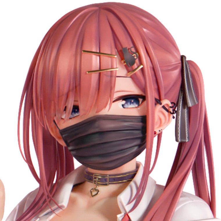 Original Character Statue 1/5 Red-Haired Gyaru-Chan Mask Ver.  Illustration by Nanamakura 29 cm