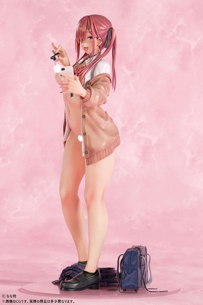 Original Character Statue 1/5 Red-Haired Gyaru-Chan Bare Face Ver. Illustration by Nanamakura 29 cm