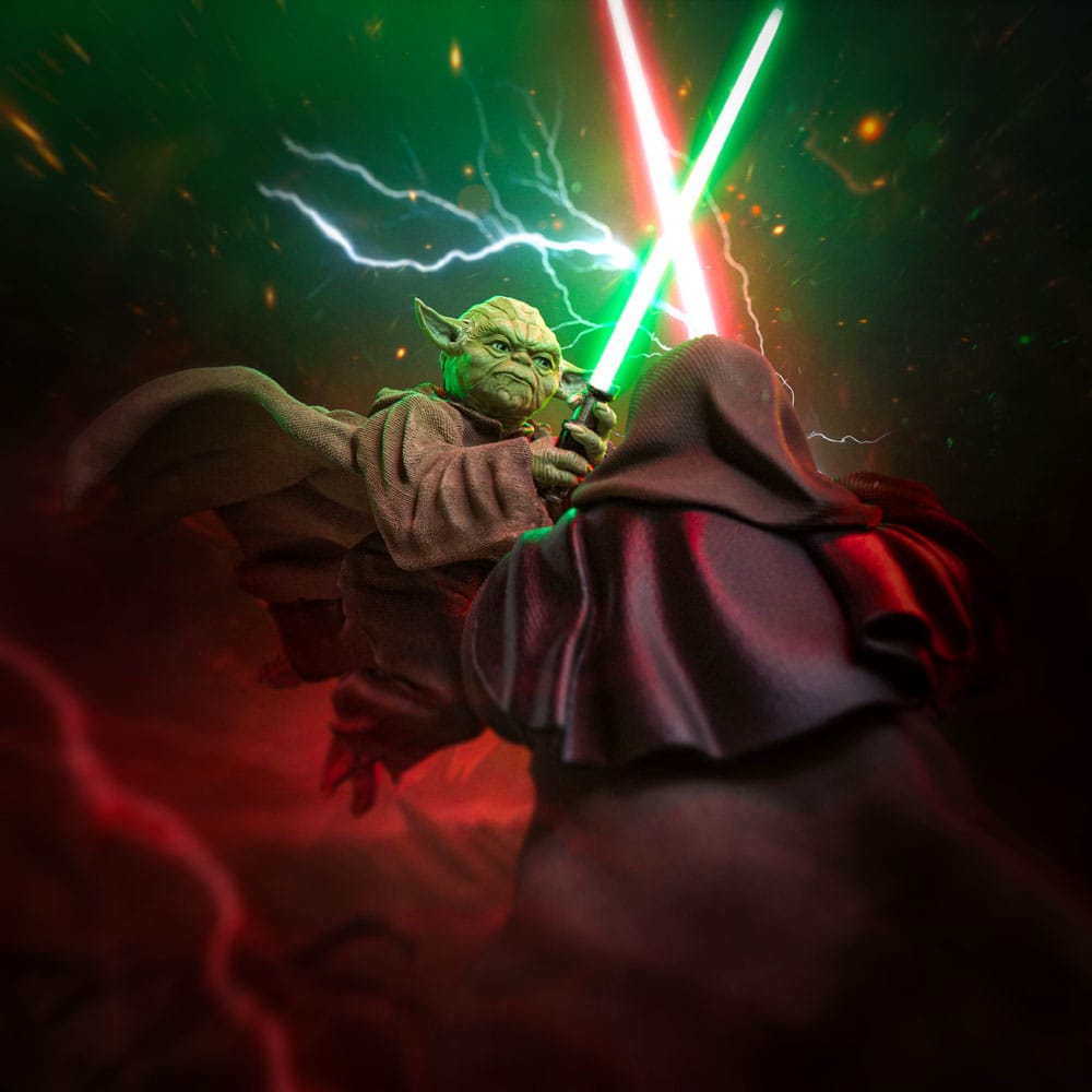 Star Wars Deluxe Art Scale Statue 1/10 Yoda vs Emperor Palpatine (CCXP Exclusive 2024) 31 cm