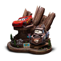 Cars Deluxe Art Scale Statue 1/10 Lightning Mcqueen & Tow Mater 31 cm