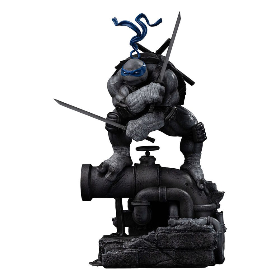 Teenage Mutant Ninja Turtles Art Scale Statue 1/10 Leonardo Black and White Variant 26 cm heo exclusive