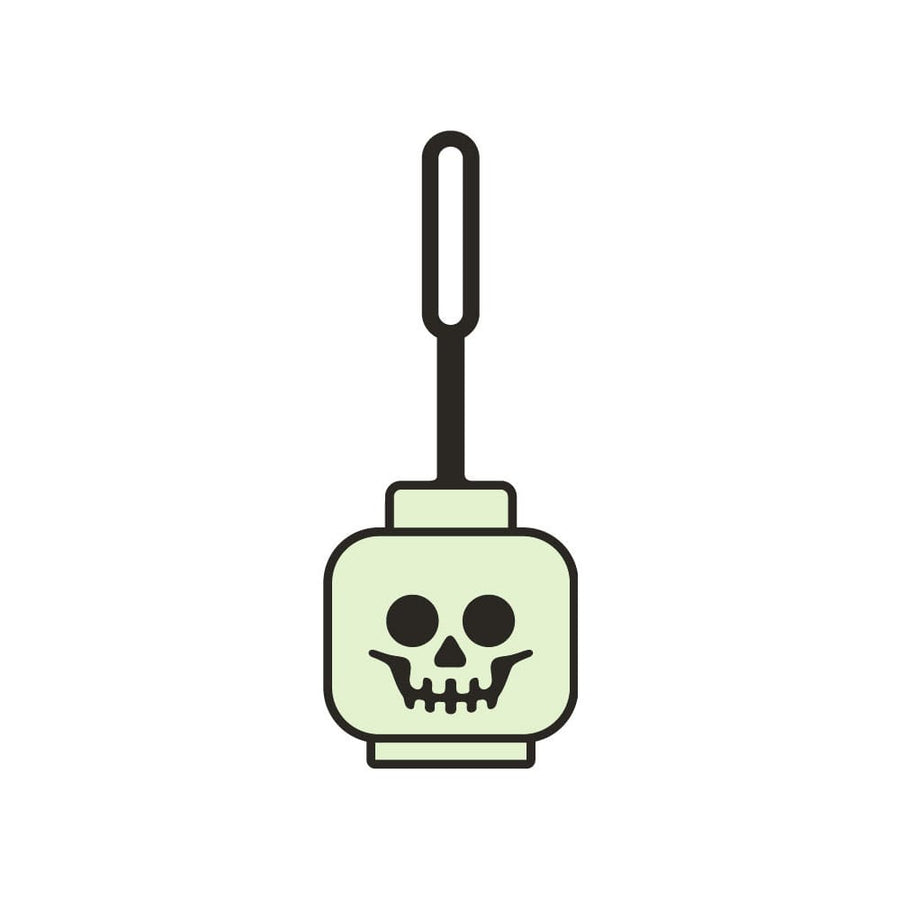 LEGO Minifigures Luggage tag Skeleton head Glow in the Dark 10 cm