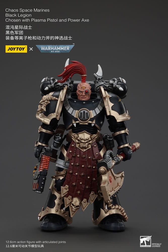 Warhammer 40K - Action Figure - Chaos Space Marines Black Legion Chosen with Plasma Pistol and Power Axe