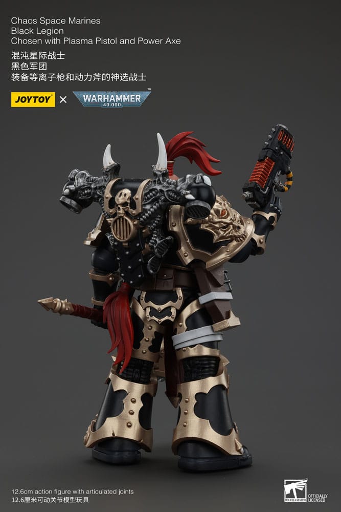Warhammer 40K - Action Figure - Chaos Space Marines Black Legion Chosen with Plasma Pistol and Power Axe
