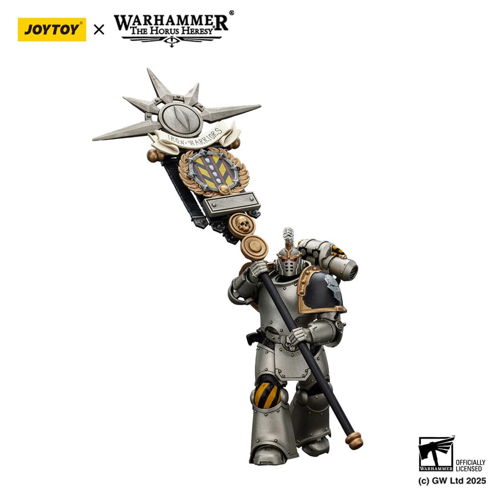 Warhammer The Horus Heresy Action Figure 1/18 lron Warriors Command Squad Chosen with Legion Standard 12 cm