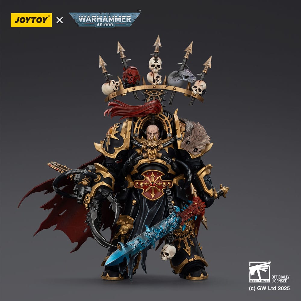 Warhammer 40,000 Action Figure  Black Legion Abaddon the Despoiler with Drach'nyen and the Talo 16 cm